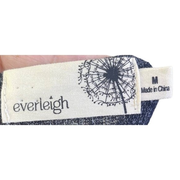 Everleigh Pullover Blouse Faux Wrap Medium Black Heather  Solid - Picture 6 of 8